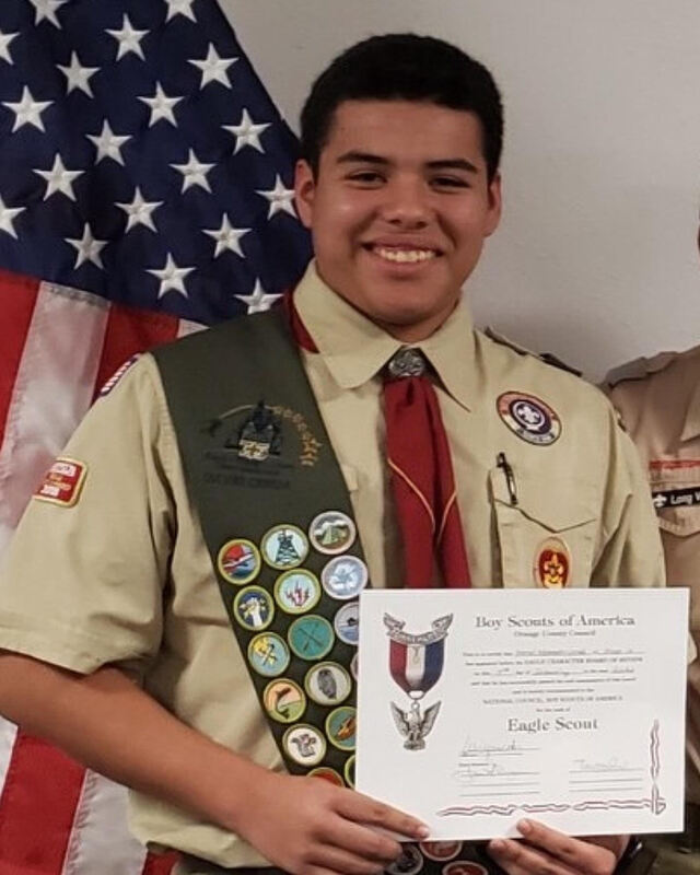 David C. Eagle Scout from first class of Golden West District